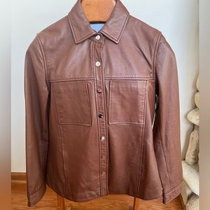 Mango 100% sheep leather jacket.